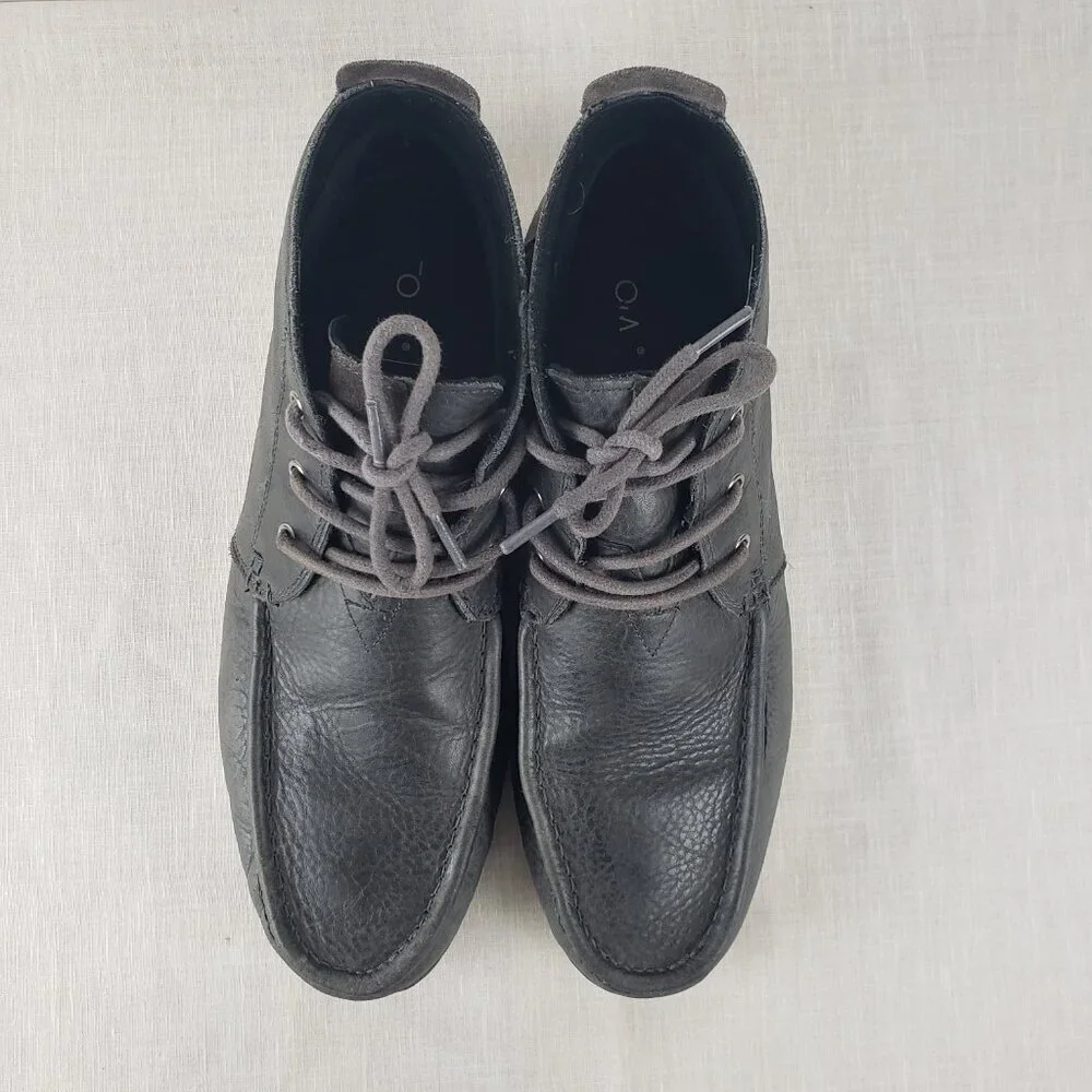 Toms Navi Moc Chukka Boots Mens Size 13 Gray Leather Casual Lace Up Ankle Shoes
